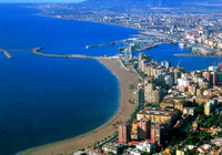 Aerial view of Malaga